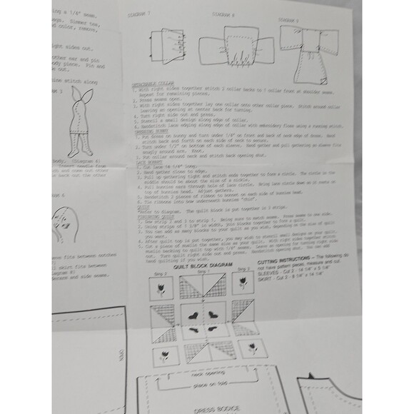 Somebunny Special 13" Bunny & Mini Quilt Sewing Pattern #112 Country Stitches - Picture 7 of 9